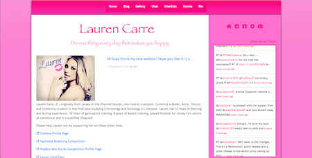 Lauren Carre website screenshot